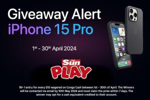 iPhone 15 Pro Max giveaway: Win the latest Apple iPhone with The Sun Play this April