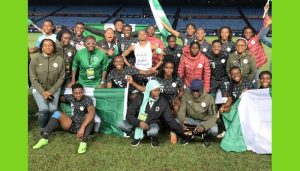 Super Falcons return to Nigeria after booking 2024 Olympics ticket