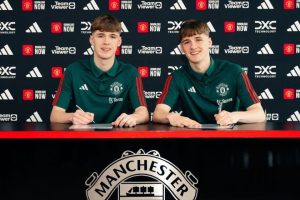 Two sons of Old Trafford cult hero sign first pro contracts with Man Utd as fans brand them ‘future Ballon d’Or winners’