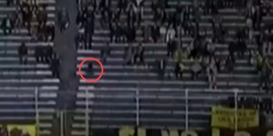 Spine-chilling footage shows ‘GHOST’ running through stands at football match as fans fear curse on their club