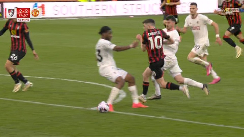 Man Utd branded ‘luckiest team in the league’ as last minute penalty for Bournemouth controversially ruled out