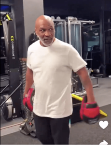 Mike Tyson issues chilling warning to over-excited fan who gets carried away while sparring with heavyweight legend