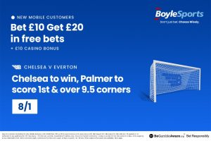 Chelsea vs Everton: Get £20 in free bets and £10 casino bonus with BoyleSports, plus 8/1 Cole Palmer boost