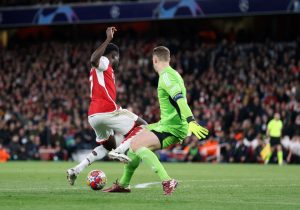 Bukayo Saka posts defiant response after Arsenal star denied last-gasp penalty in Bayern Munich clash