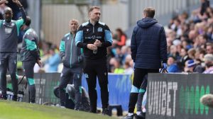 Fans slam ‘worst thing I’ve ever seen from EFL ref’ as John Eustace sent off after heated touchline bust-up