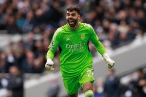 Arsenal keeper David Raya is loving the pressure of the title race despite calamity in epic North London Derby