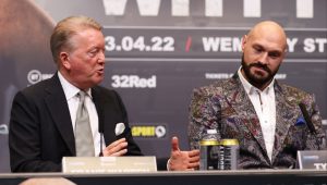 Frank Warren tells Tyson Fury to target Oleksandr Usyk’s ‘Achilles heel’ in undisputed heavyweight title fight