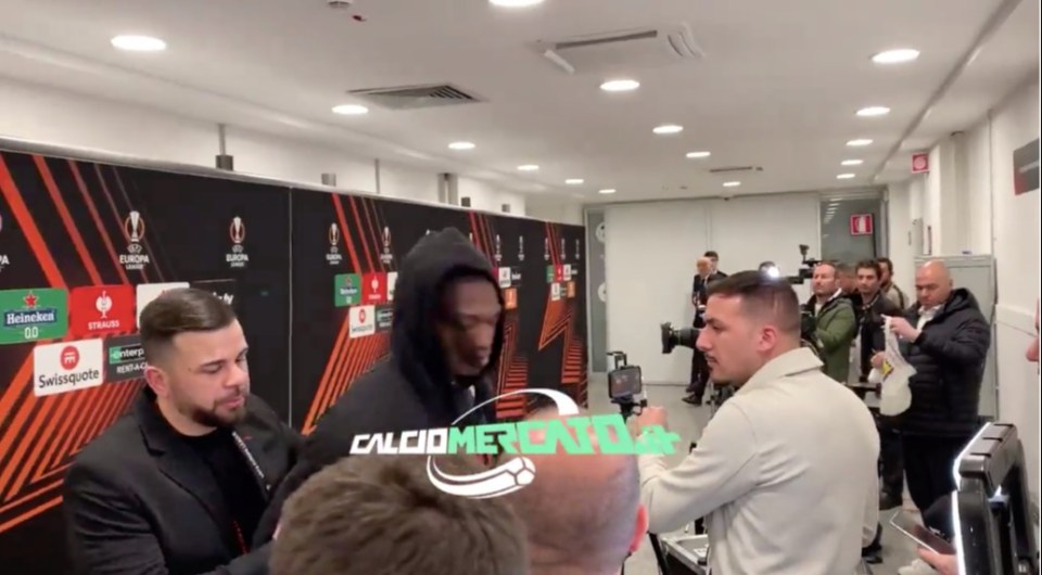 Watch tense moment AC Milan star Rafael Leao blasts ‘do your job’ at journalist after Europa League clash