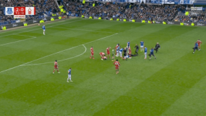 Everton vs Nottingham Forest delayed after horror clash of heads as Sky Sports refuse to show replay of incident