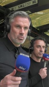 Neville and Carragher’s reaction to Man Utd vs Liverpool emerges in behind-the-scenes clip but fans spot bigger concern