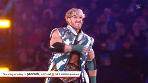 Logan Paul’s WWE arrival met with taunts and jeers from crowd as boxer arrives at Wrestlemania 40 on Prime-themed truck