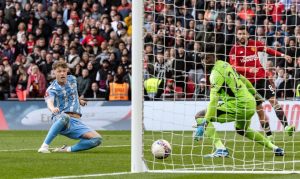 Coventry boss cryptically says fourth official ‘said there was nothing wrong’ with goal ruled out for ‘toenail offside’