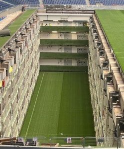 Iconic football stadium looks unrecognisable with four-storey underground greenhouse below pitch