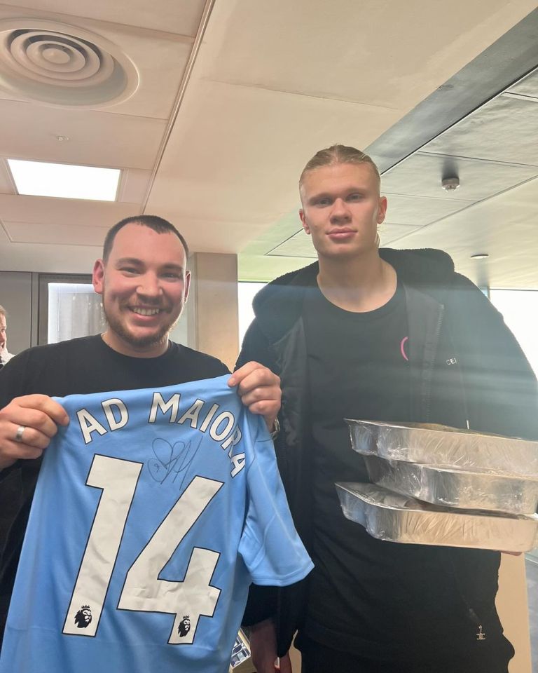 Man City star Erling Haaland scoffs four monster sandwiches costing £56 leaving shop owner in dreamland