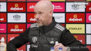 Erik ten Hag STORMS OUT of press conference after being told Man Utd risk setting humiliating record