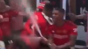 Man Utd fans gush ‘just a top guy’ as they spot Kobbie Mainoo’s dressing room gesture to Amad Diallo