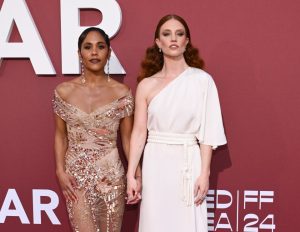 Alex Scott looks incredible in bold see-through dress as she holds hands with Jess Glynne at amfAR Gala in Cannes