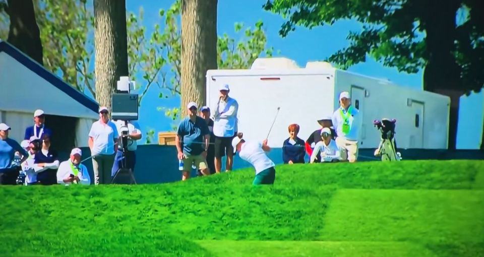 Watch horrific moment golfer kills BIRD with tee shot at US Women’s Open before official has to pick it up off the green