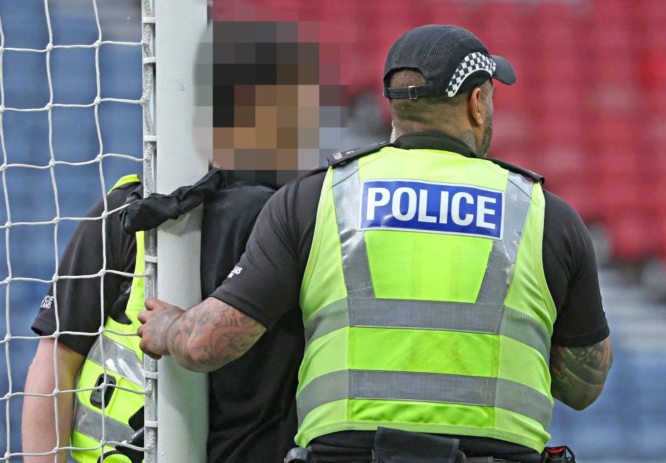 Scotland v Israel clash DELAYED after pro-Palestine activist chains neck to Hampden goalpost