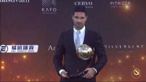 Arteta, Alonso, Lewandowski, Fabregas and their stunning Wags light up Globe Soccer Awards as Arsenal boss is honoured