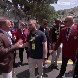 ‘I’m in charge round here’ – F1 reporter Martin Brundle brushes off security to get to Mbappe for live TV interview