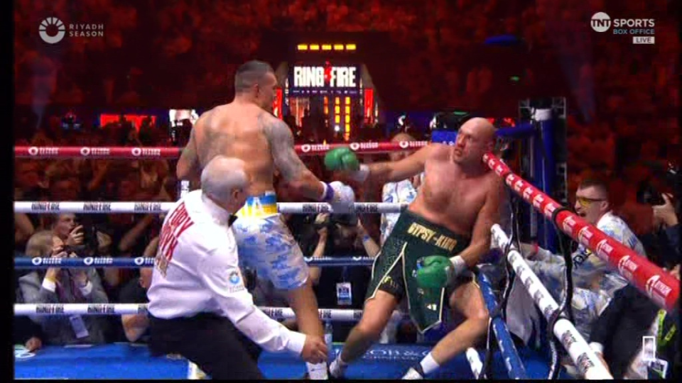 Major controversy as Tyson Fury incredibly survives Oleksandr Usyk barrage despite being on verge of getting knocked out