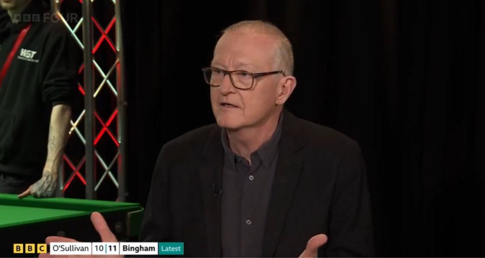 Steve Davis bluntly tells BBC presenter ‘don’t laugh’ after Ronnie O’Sullivan’s World Snooker Championship defeat