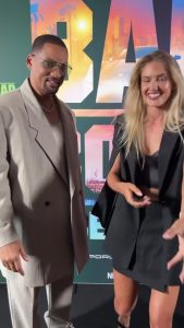 World’s sexiest athlete Alica Schmidt stuns in bold outfit as she hangs out with Will Smith and gasps ‘someone pinch me’