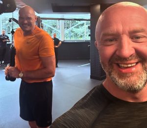 Tyson Fury shows off lean shape in gym as he trains for huge Oleksandr Usyk rematch