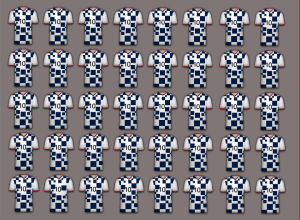 Everyone can see the football shirts – but you have 20/20 vision & a high IQ if you spot the odd ones out in 11 seconds