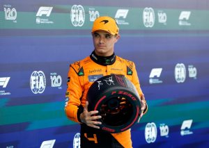 Lando Norris overcomes McLaren fire scare to snatch Spanish GP pole by 0.020 seconds before roaring ‘let’s go, baby!’