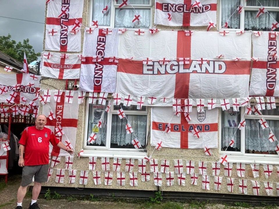 Euro 2024: I’ve covered my ENTIRE house in England flags – people moan it’s an ‘eyesore’ but I do it every tournament