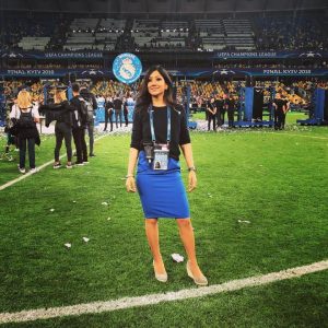 Who is Champions League draw host Reshmin Chowdhury and is she married?