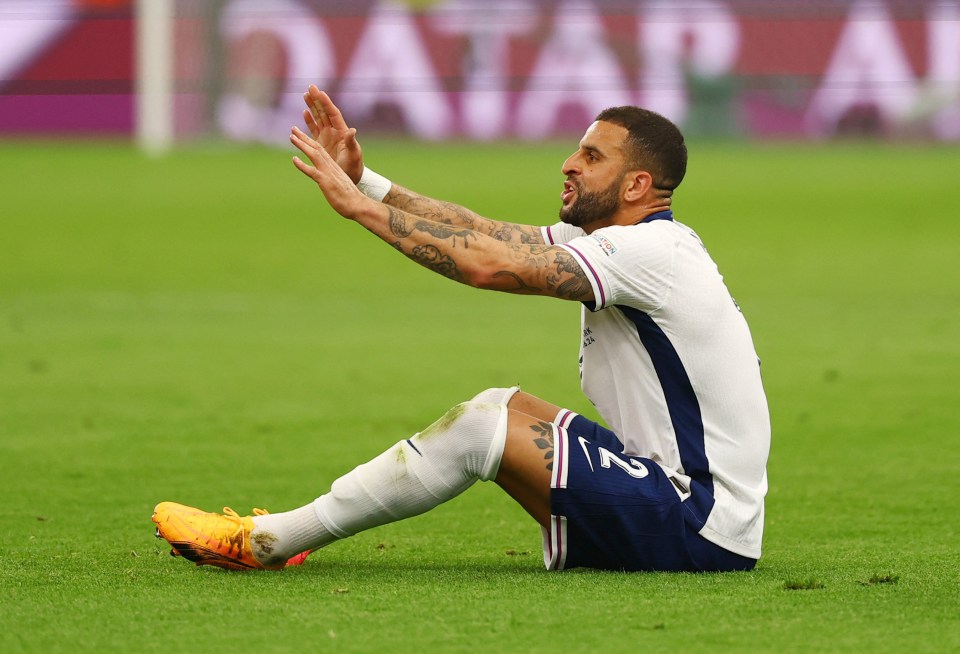 ‘Is he wearing pure steel?’ – Kyle Walker forced into major change after nasty incident in England vs Denmark clash