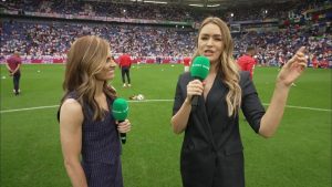 Laura Woods attacked by midges live on ITV while presenting England vs Slovakia coverage at Euro 2024