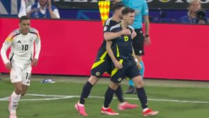 Fans ‘knew Scotland were in trouble’ after spotting Kieran Tierney and Andy Robertson’s 3rd minute antics vs Germany