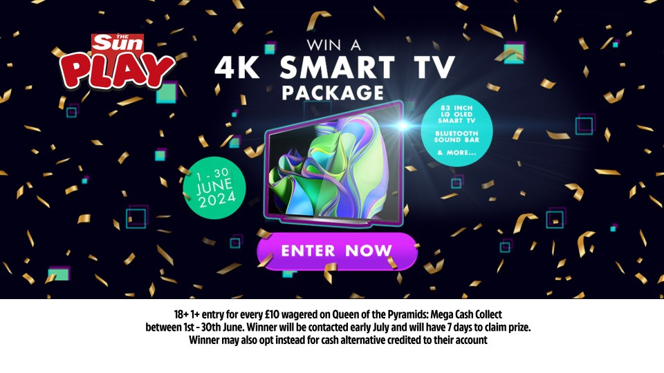 Win a stunning 83-INCH 4K Smart TV with The Sun Play this June