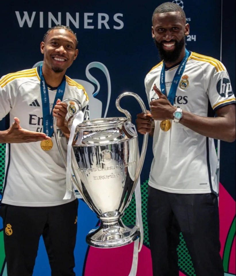 Real Madrid star Rudiger wears watch worth 30 TIMES more than Champions League trophy as he poses with silverware