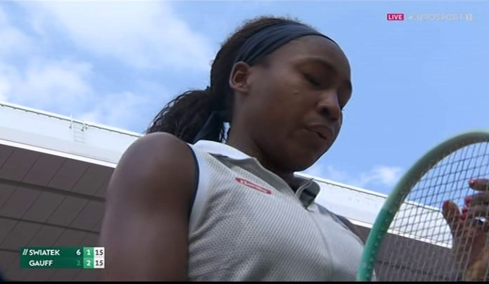 Coco Gauff breaks down in tears live on TV at French Open in heartbreaking scenes