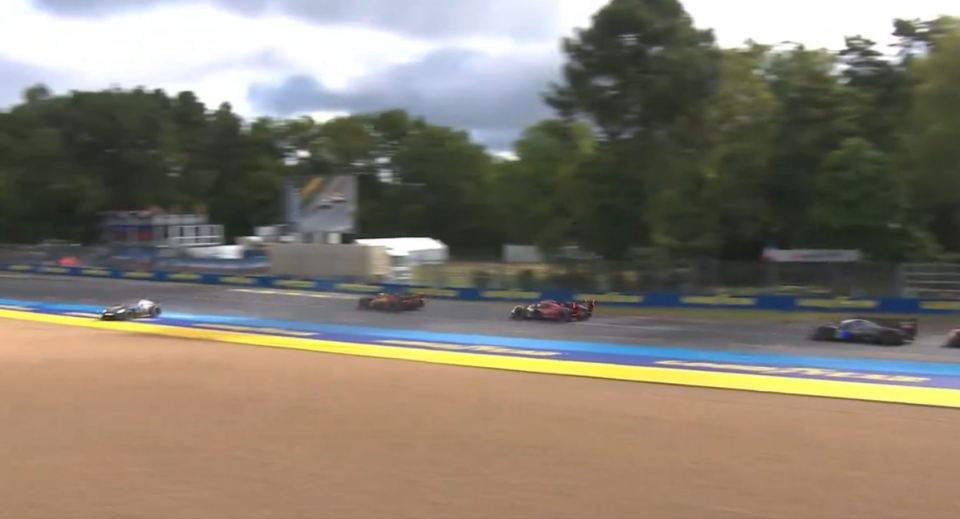 Horror crash as car spins out of control and flips upside down on infamous corner at 70mph during Le Mans 24 hour race