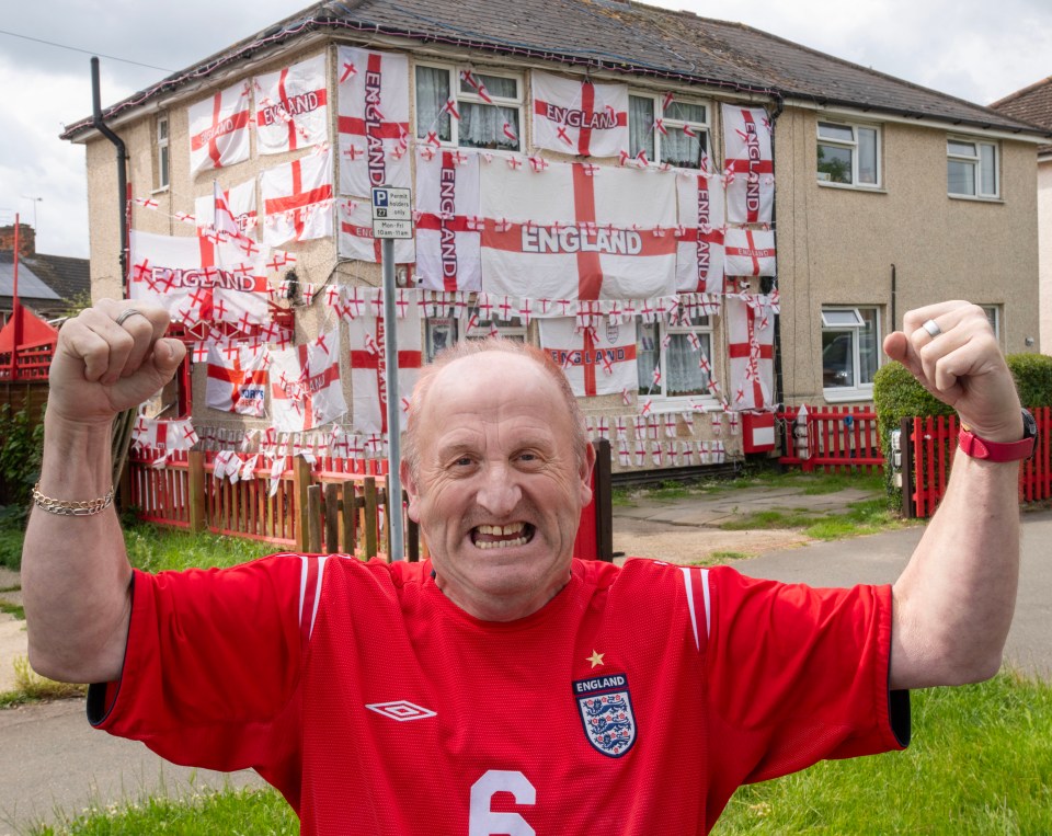 Our next-door neighbour has covered his ENTIRE house in England flags for the Euros – it makes parking a nightmare