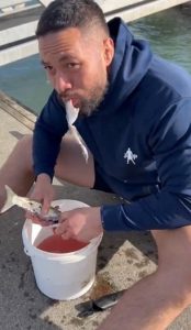 Fans left queasy after Tyson Fury’s team-mate Joseph Parker shares video of himself eating a RAW FISH