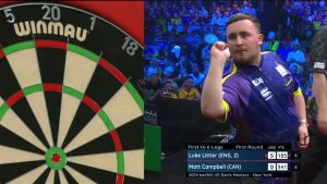 Luke Littler, 17, blows speechless opponent away in under 10 minutes on dream US Darts Masters debut