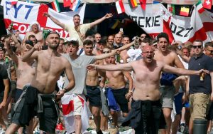 ‘Very high risk’ to England fans as 500-strong army of Serbian Headhunters & Gravediggers ultras to swarm Euros clash