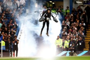 Watch bizarre moment Soccer Aid ball arrives via JET PACK as stunned fans say ‘I need that asap’