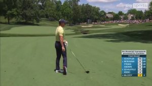 Rory McIlroy forced to apologise after accidentally throwing club at camera operator live on TV at Memorial Tournament