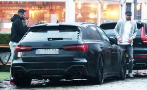 Ex-Man City star Riyad Mahrez’s £220,000 Audi supercar is CRASHED leaving it covered in scratches