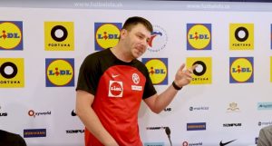 Watch moment Slovakia kit man BEATBOXES during press conference after losing bet ahead of England clash at Euro 2024