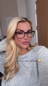 Glam footballer Madelene Wright shows off her new glasses with smouldering video before sharing cheeky bum pic