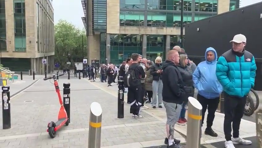 Hundreds of Newcastle fans queue outside St James’ Park from MIDNIGHT to buy adidas kit at 8am after ‘best advert ever’